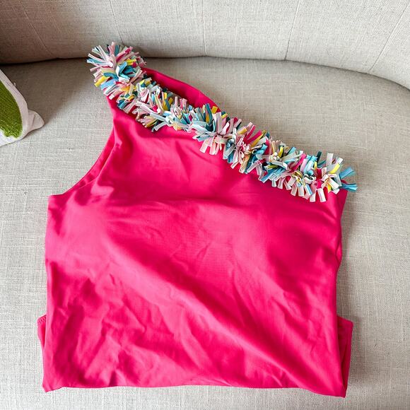 Summersalt Sidestroke Pink One-Piece Swimsuit – Size 6 – Confetti Trim - Picture 5 of 10